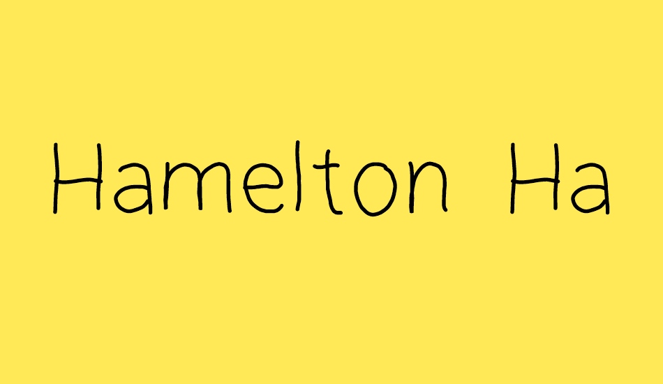 Hamelton Hand font big