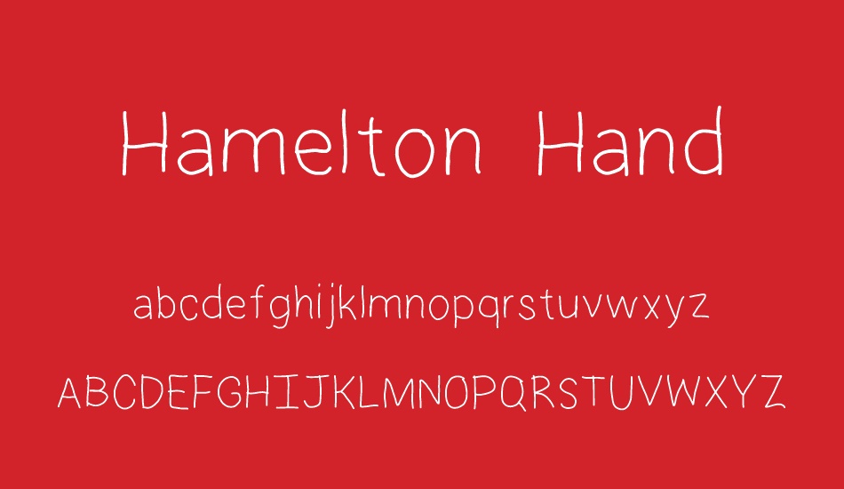 Hamelton Hand font