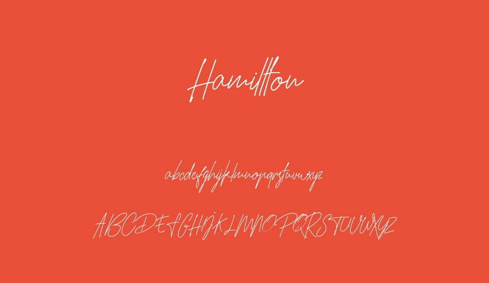 Hamillton Demo font