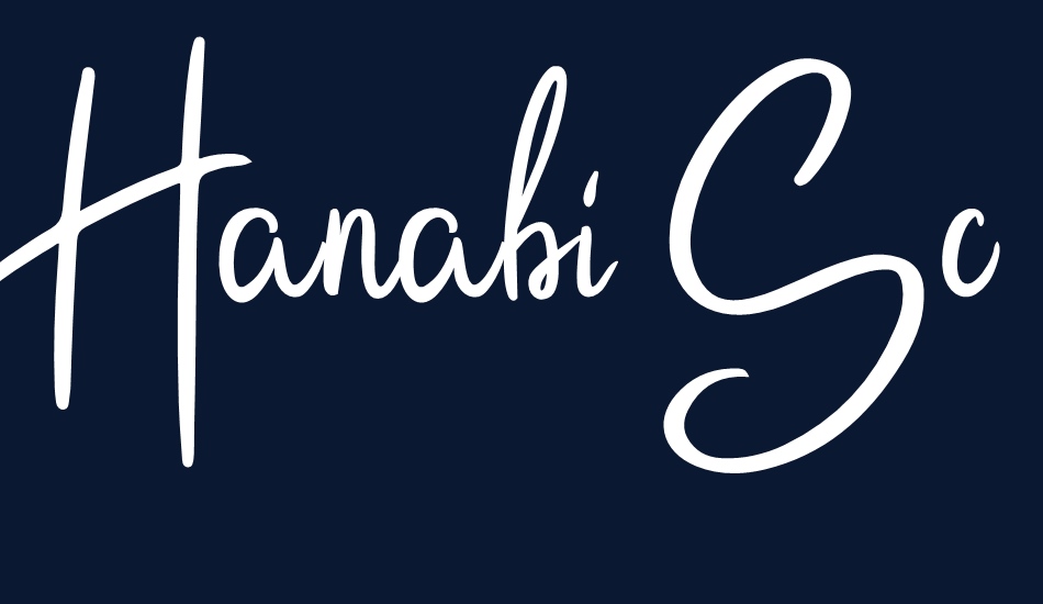 Hanabi Script font big