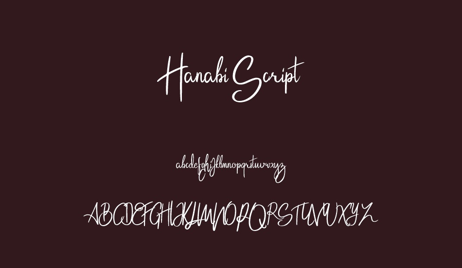 Hanabi Script font