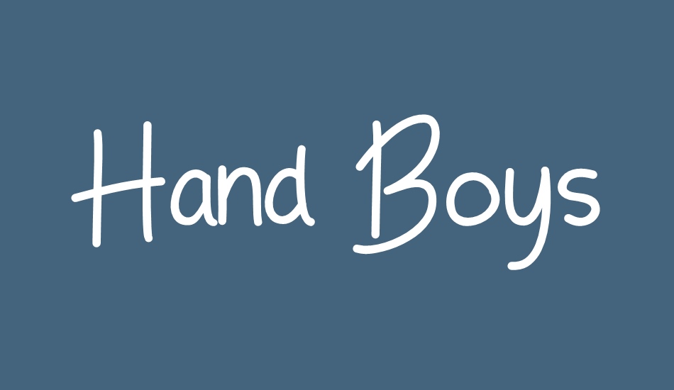 Hand Boys font big