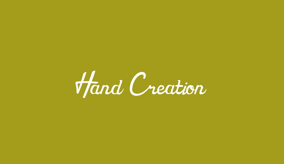 Hand Creation Personal Use font big