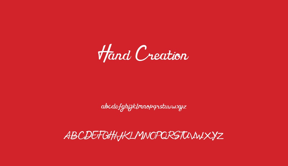 Hand Creation Personal Use font