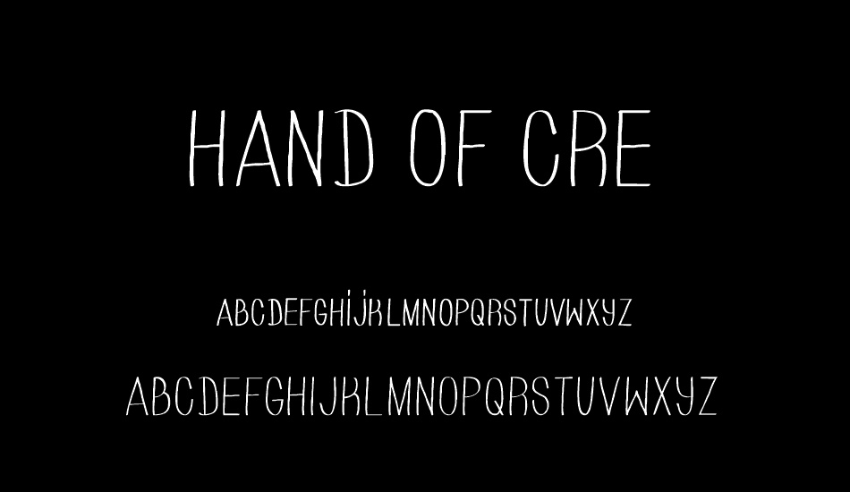 HAND OF CRE font