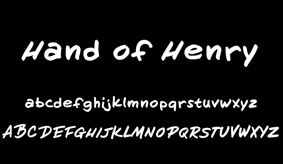 Hand of Henry font