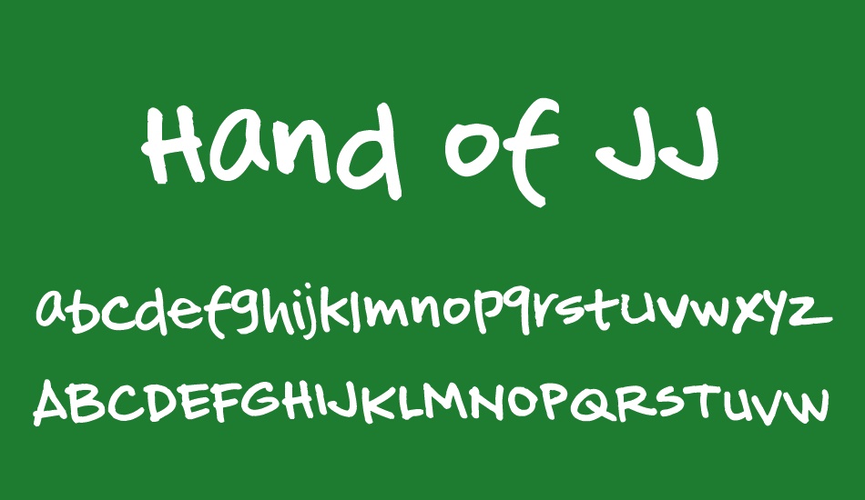 Hand of JJ font