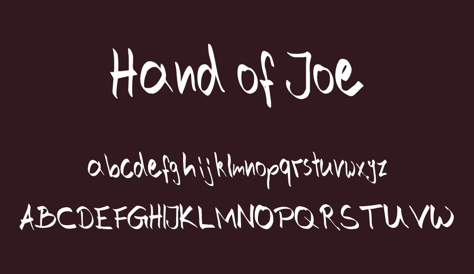 Hand of Joe font