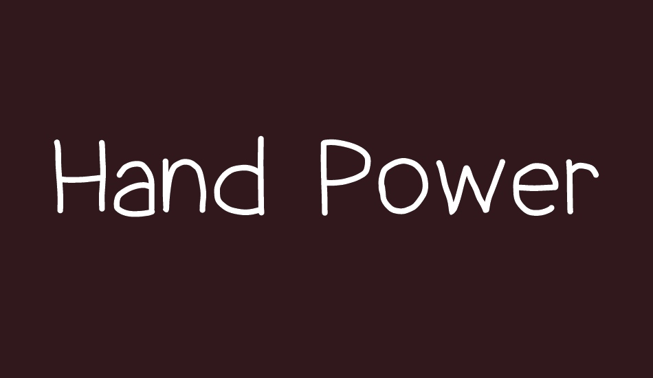 Hand Power font big