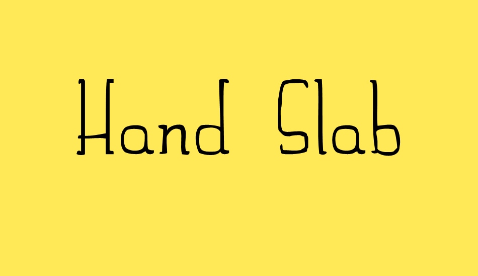 Hand Slab font big