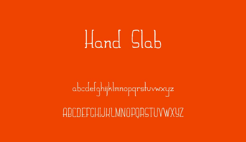 Hand Slab font