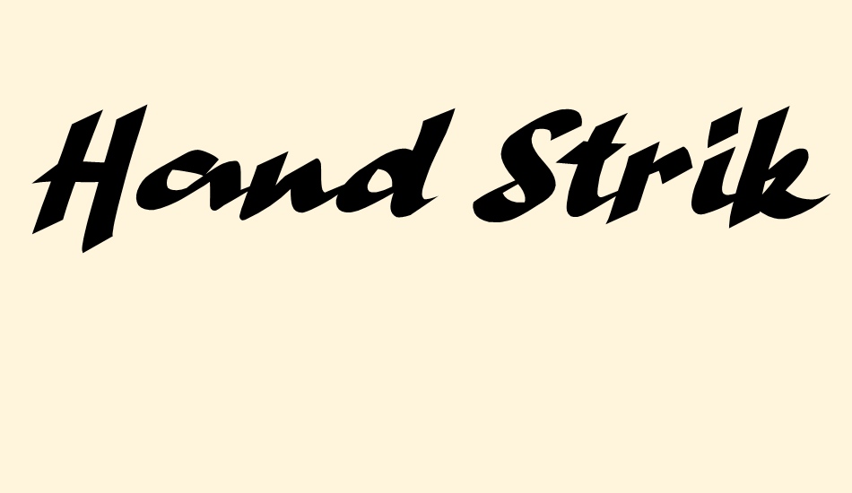 Hand Strike font big