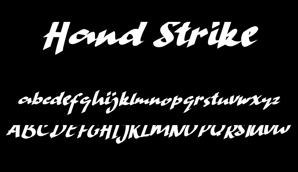 Hand Strike font