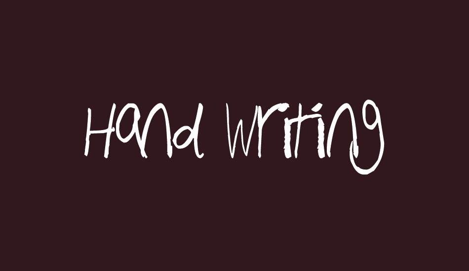 Hand Writing font big