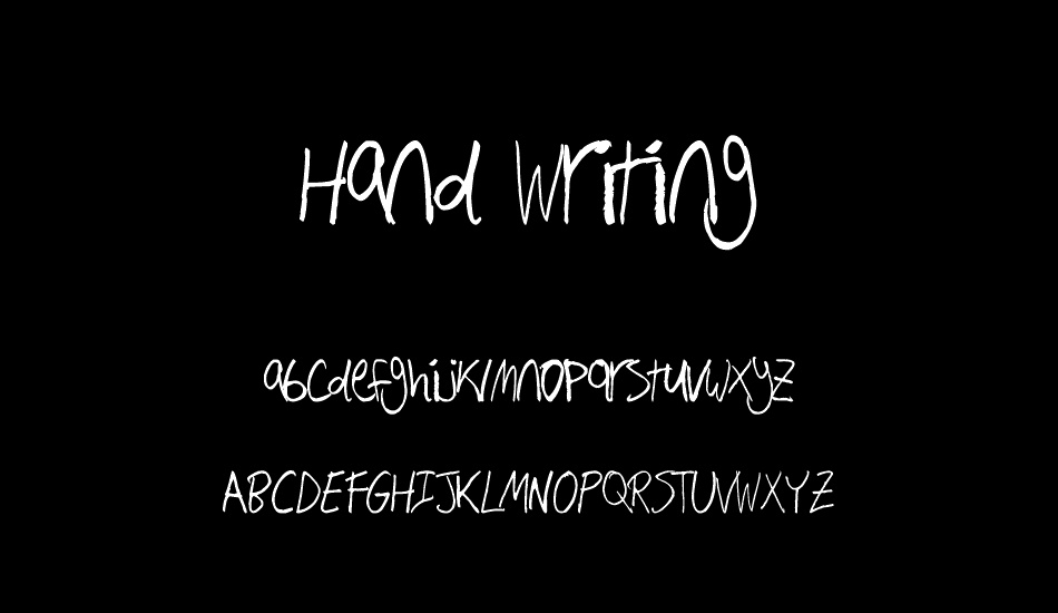 Hand Writing font
