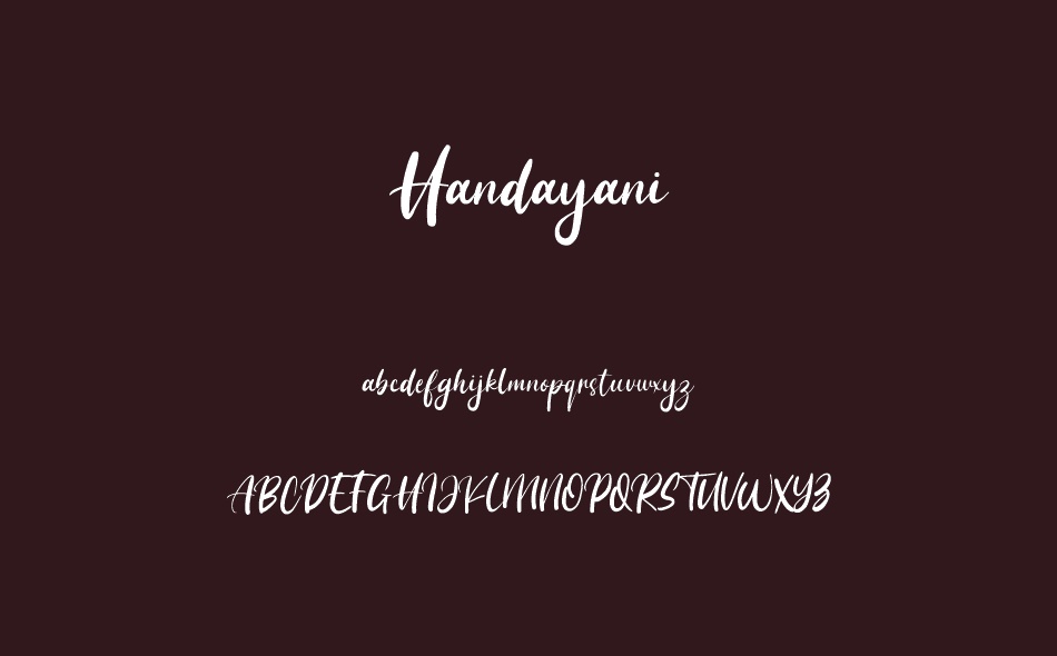 Handayani font