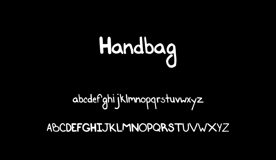 Handbag Regular font