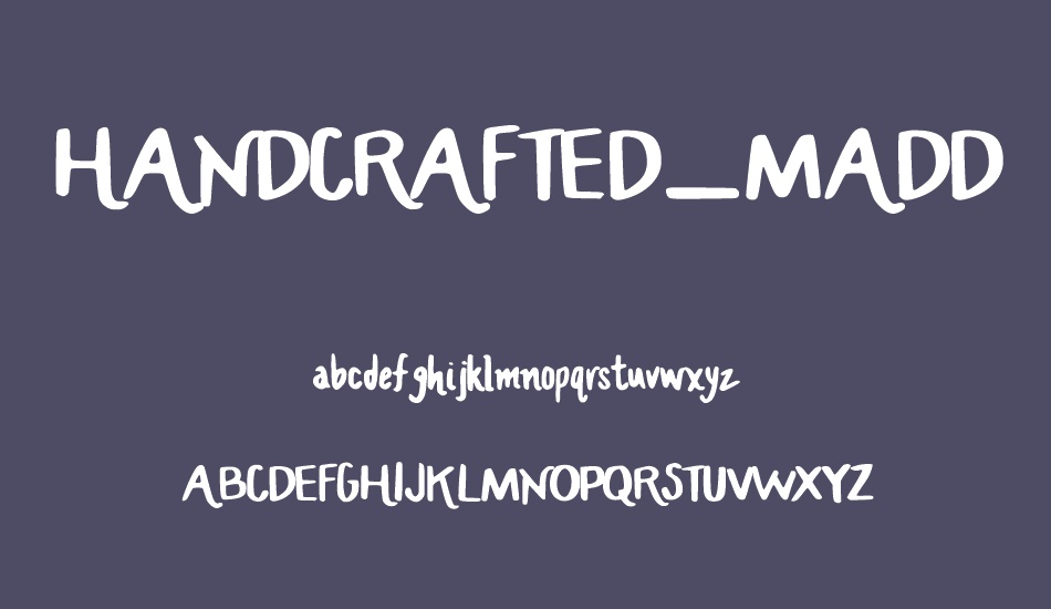 HANDCRAFTED_MADDY font