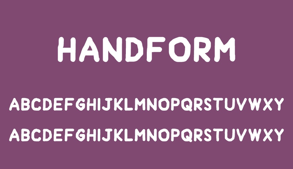 Handform font