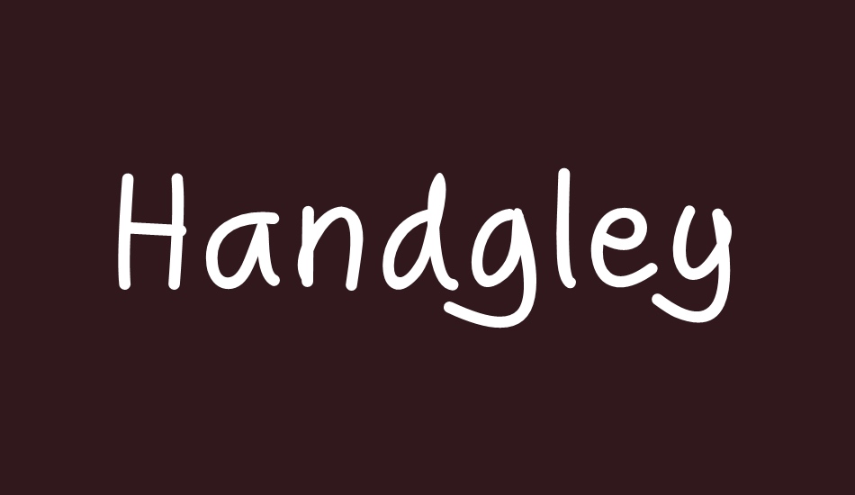 Handgley font big