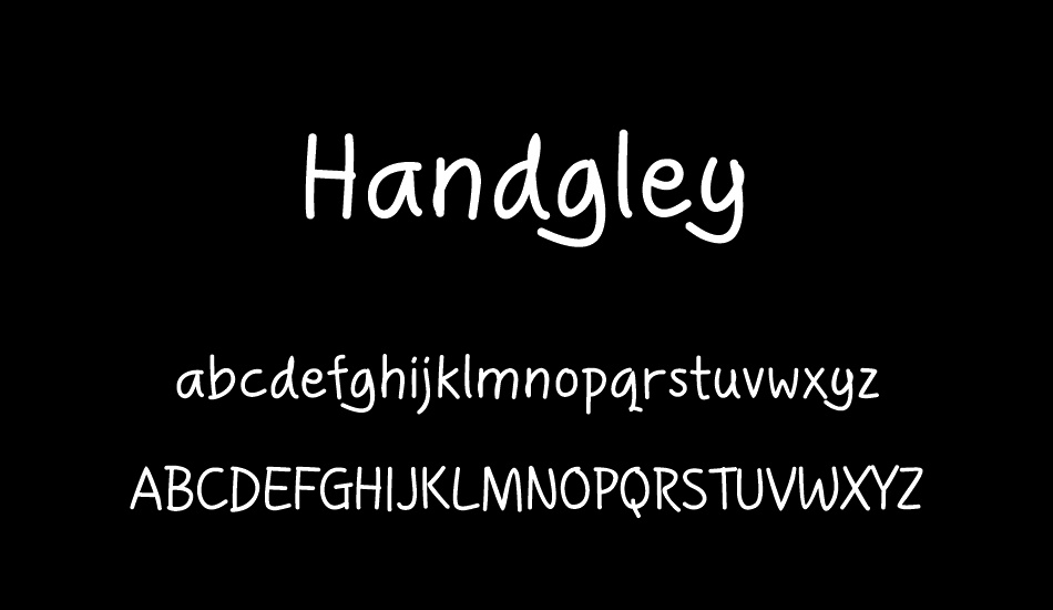 Handgley font