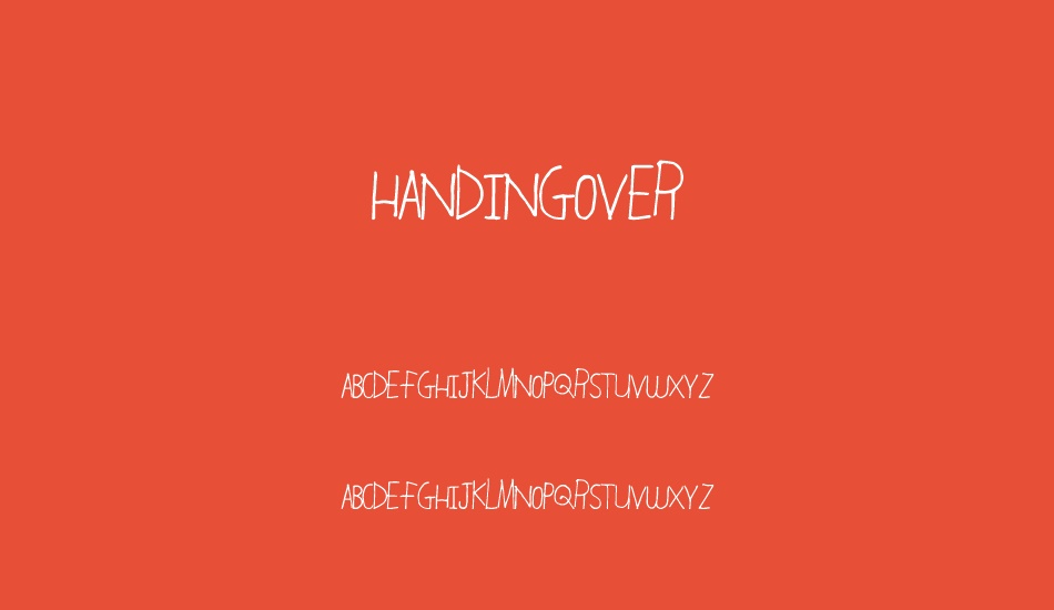 HandingOver font