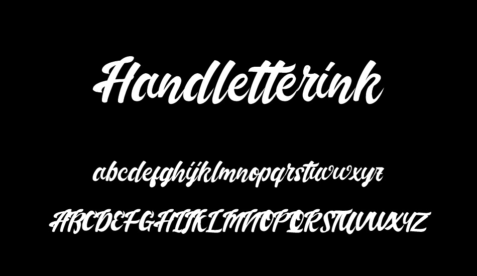 Handletterink font