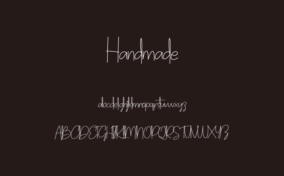 Handmade font