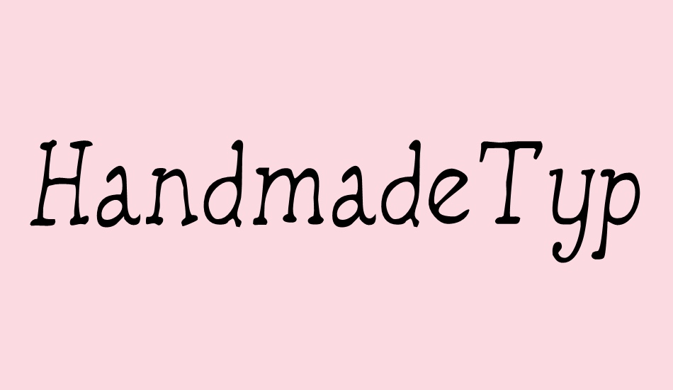 HandmadeTypewriter font big