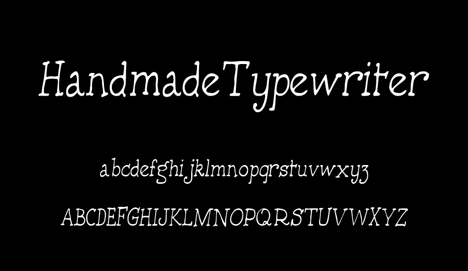 HandmadeTypewriter font