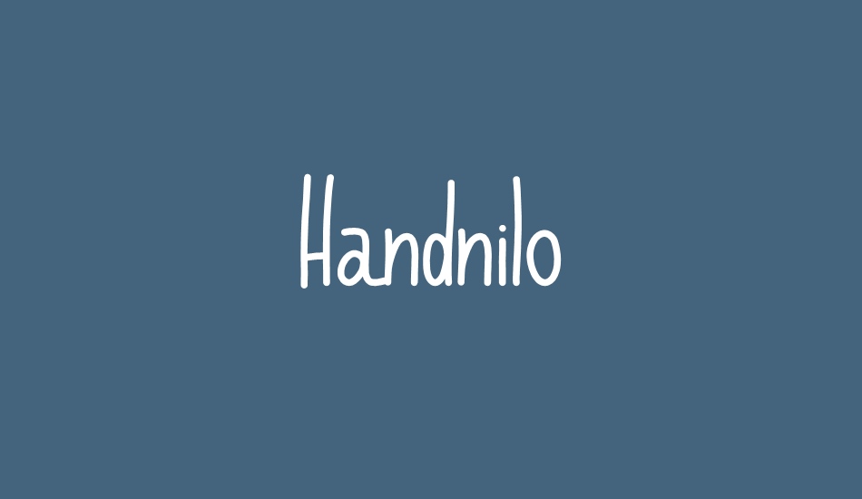 Handnilo font big