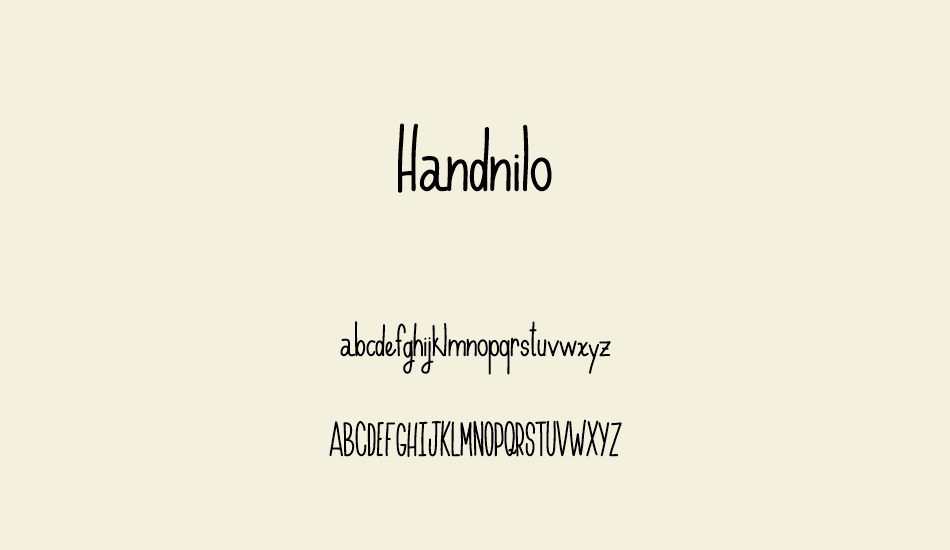 Handnilo font