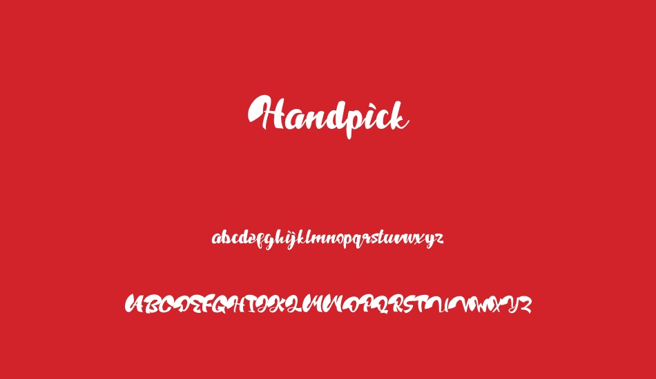 Handpick font