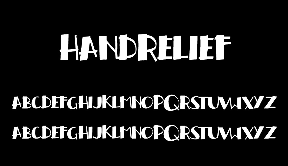 handrelief font