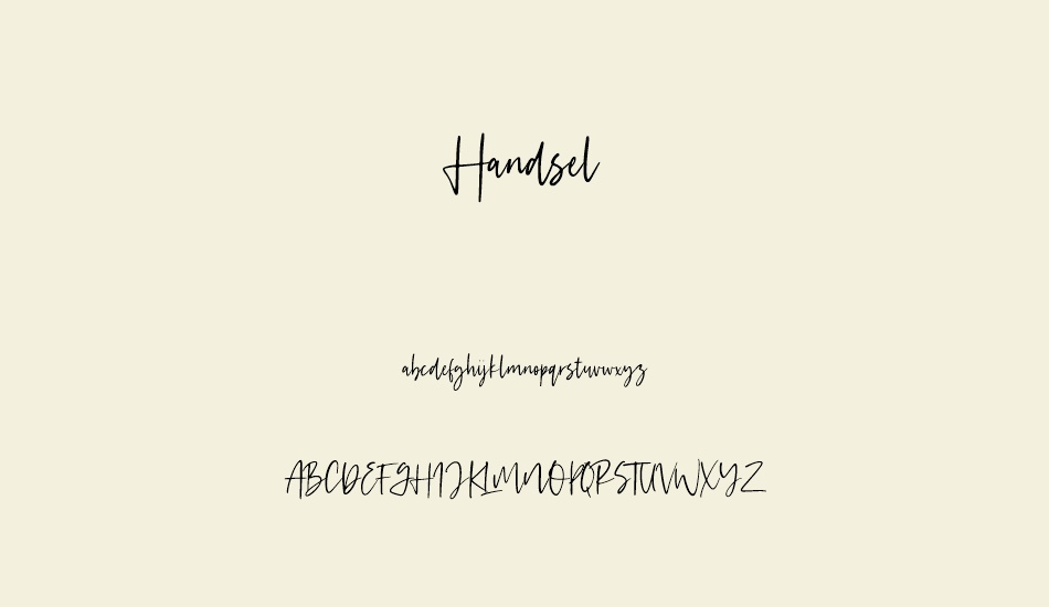 Handsel font