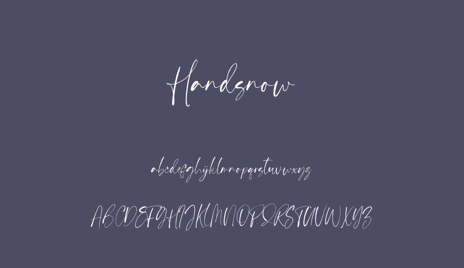 Handsnow font