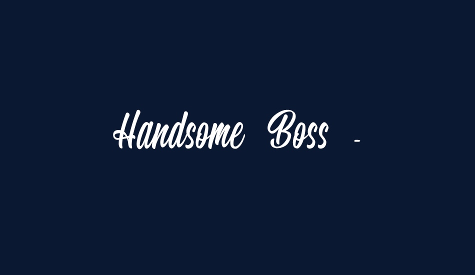 Handsome Boss - Personal Use font big