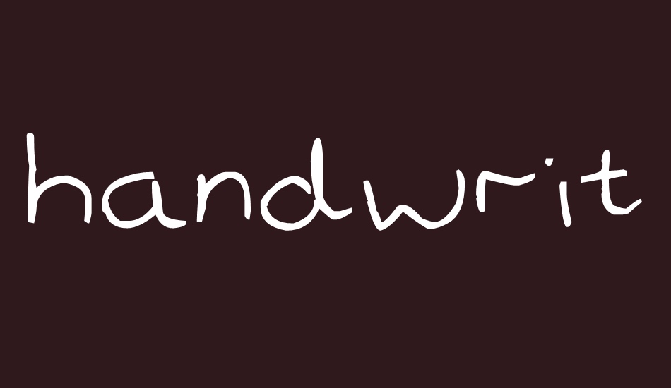 handwrited font big