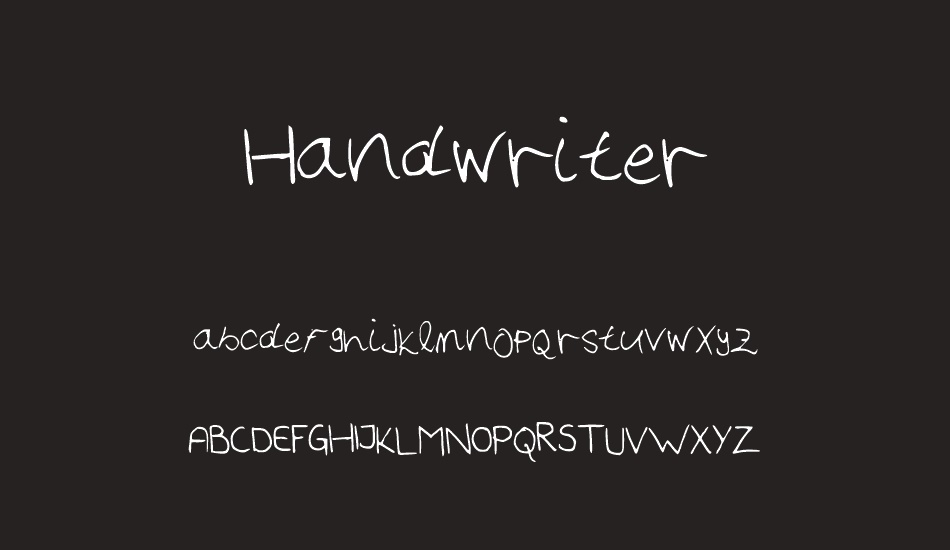 Handwriter font