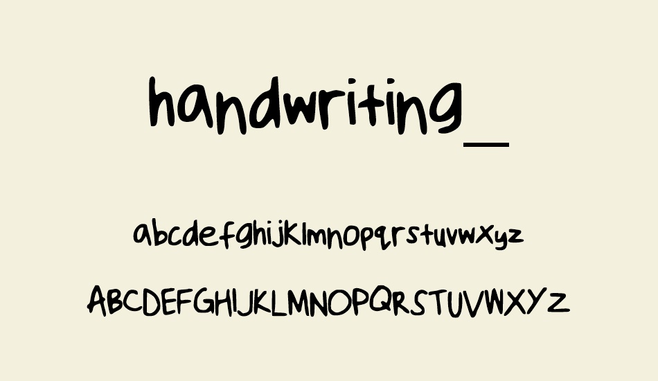 handwriting_ font