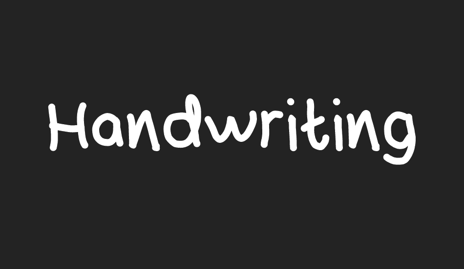 Handwriting 4 by CA font big