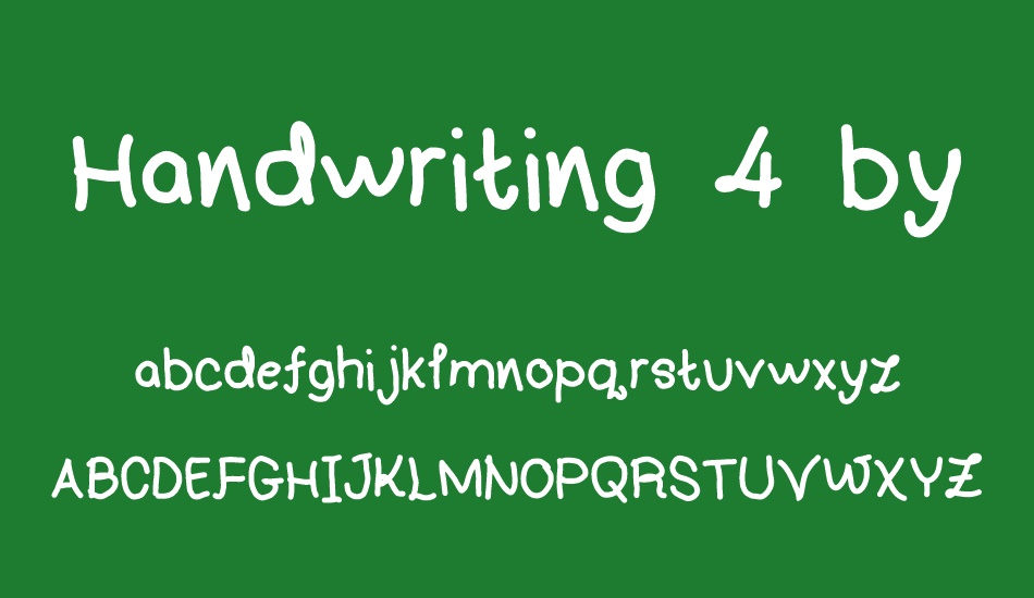 Handwriting 4 by CA font