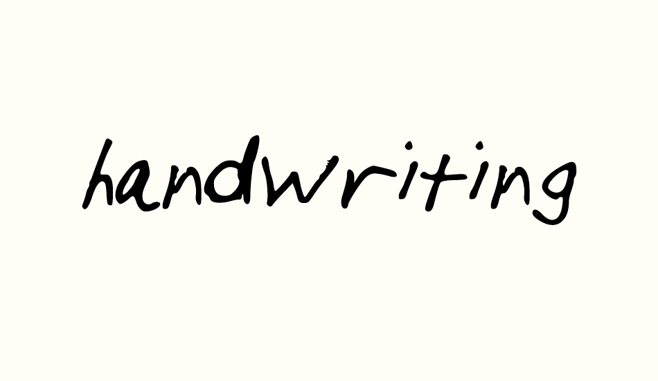 Handwriting font big