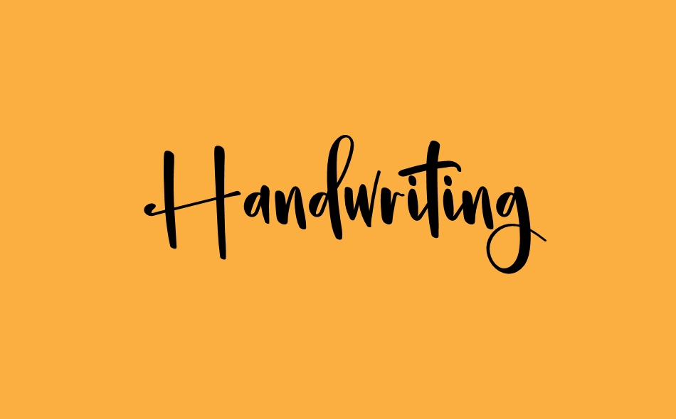 Handwriting font big