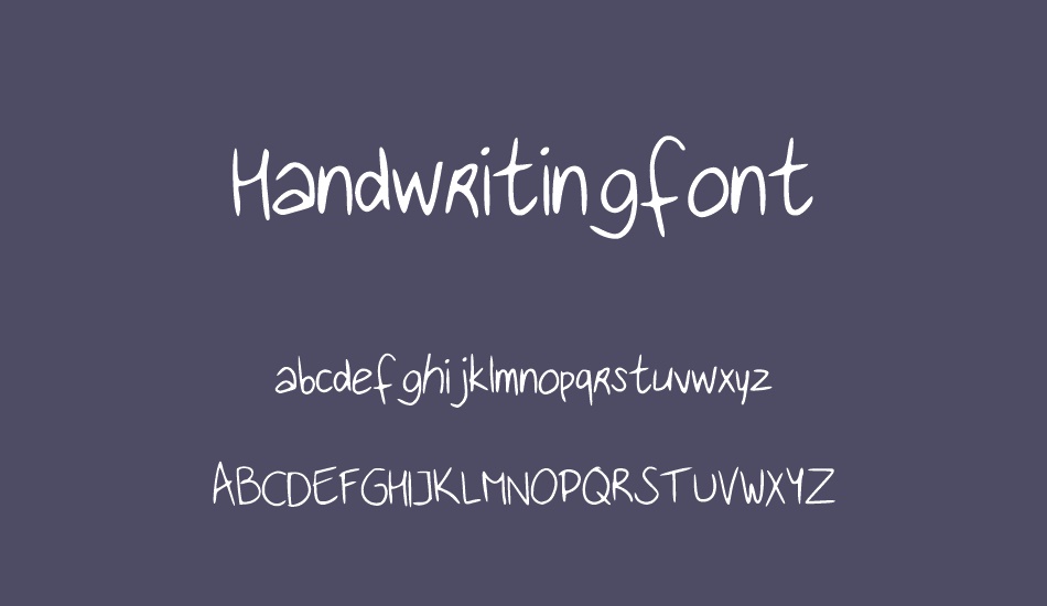 Handwritingfont font