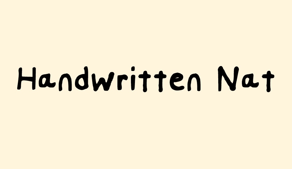 Handwritten Nat29 Font font big