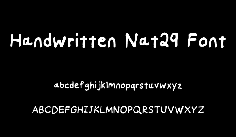 Handwritten Nat29 Font font