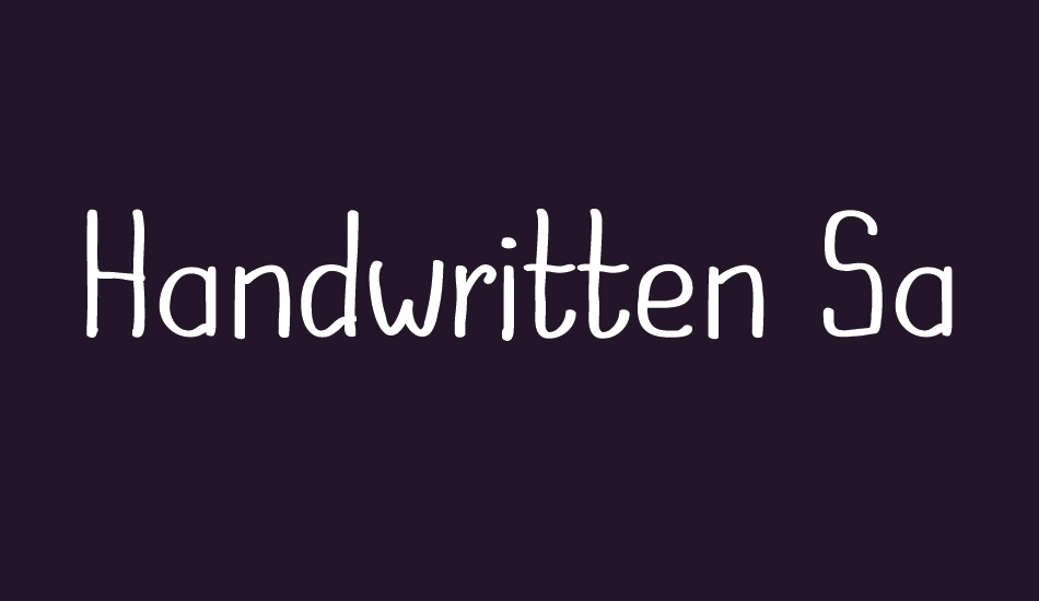 Handwritten Sans font big