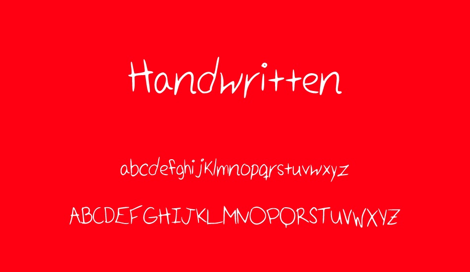 Handwritten font