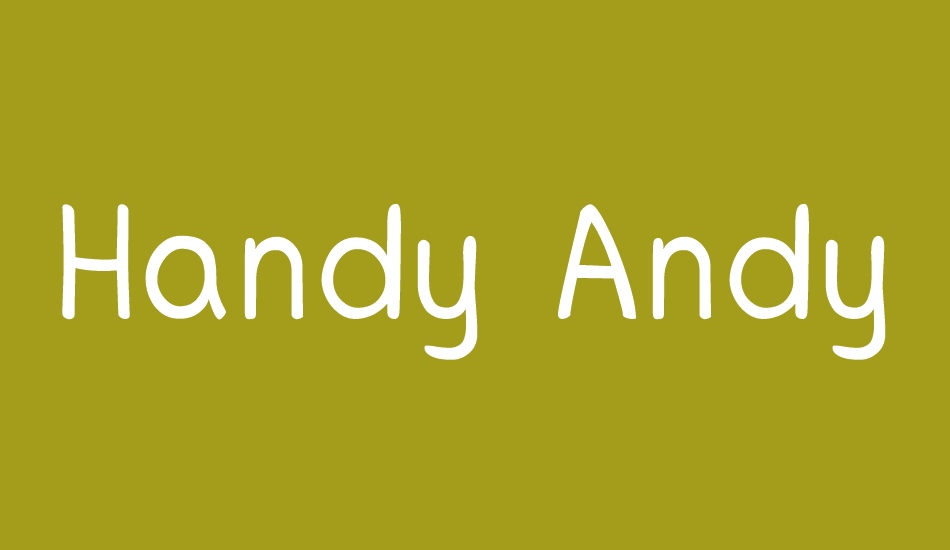 Handy Andy font big